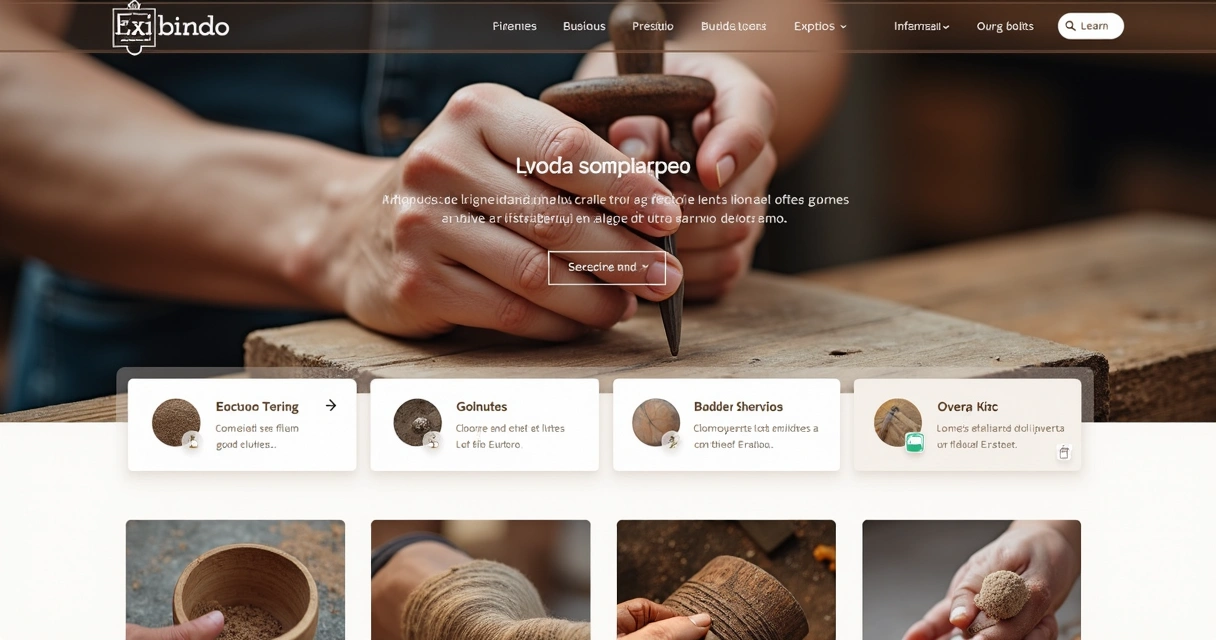 Site de venda de artesanato com produtos expostos 