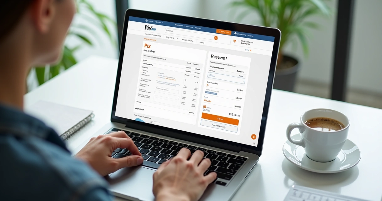 Loja virtual exibindo pagamento via Pix