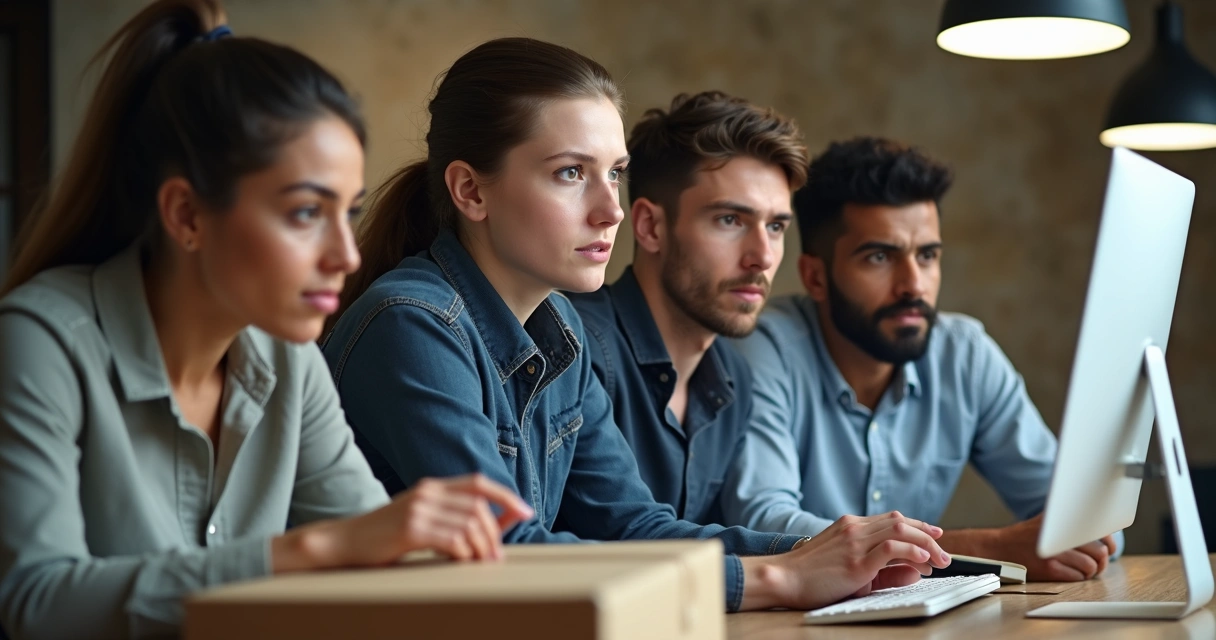 Equipe e-commerce discutindo alerta de compra suspeita