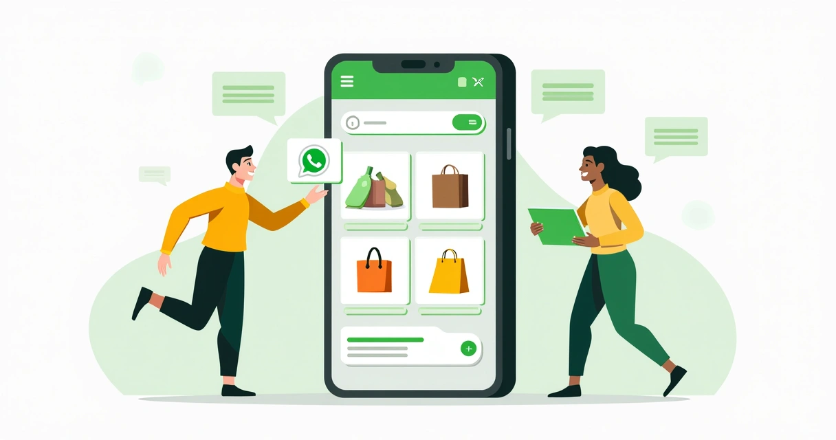 Tela de pedido sendo feita por WhatsApp a partir de catálogo digital 