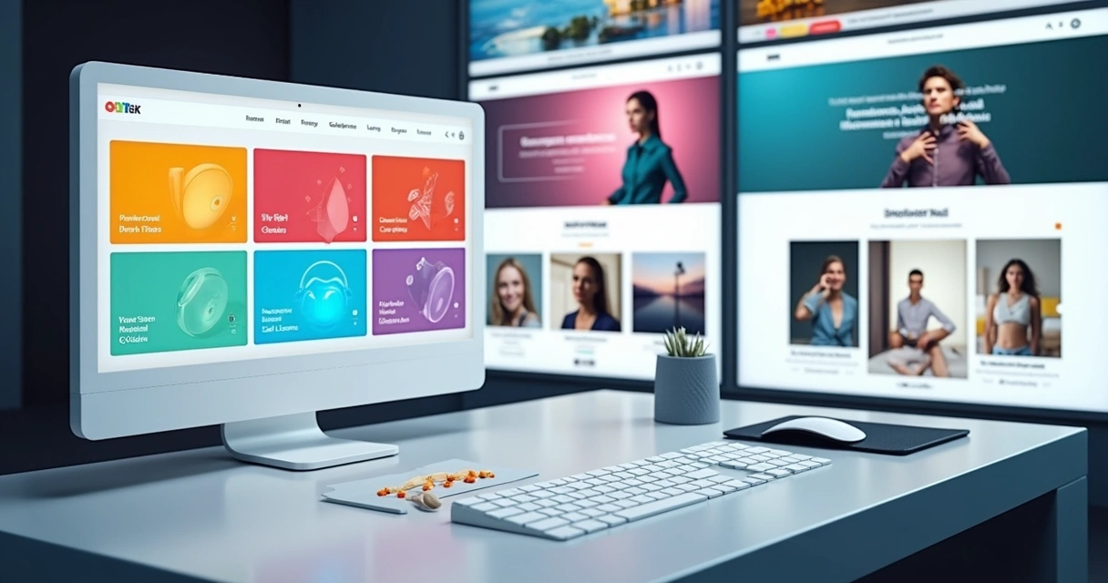 Painel de personalização de temas em uma loja virtual 
