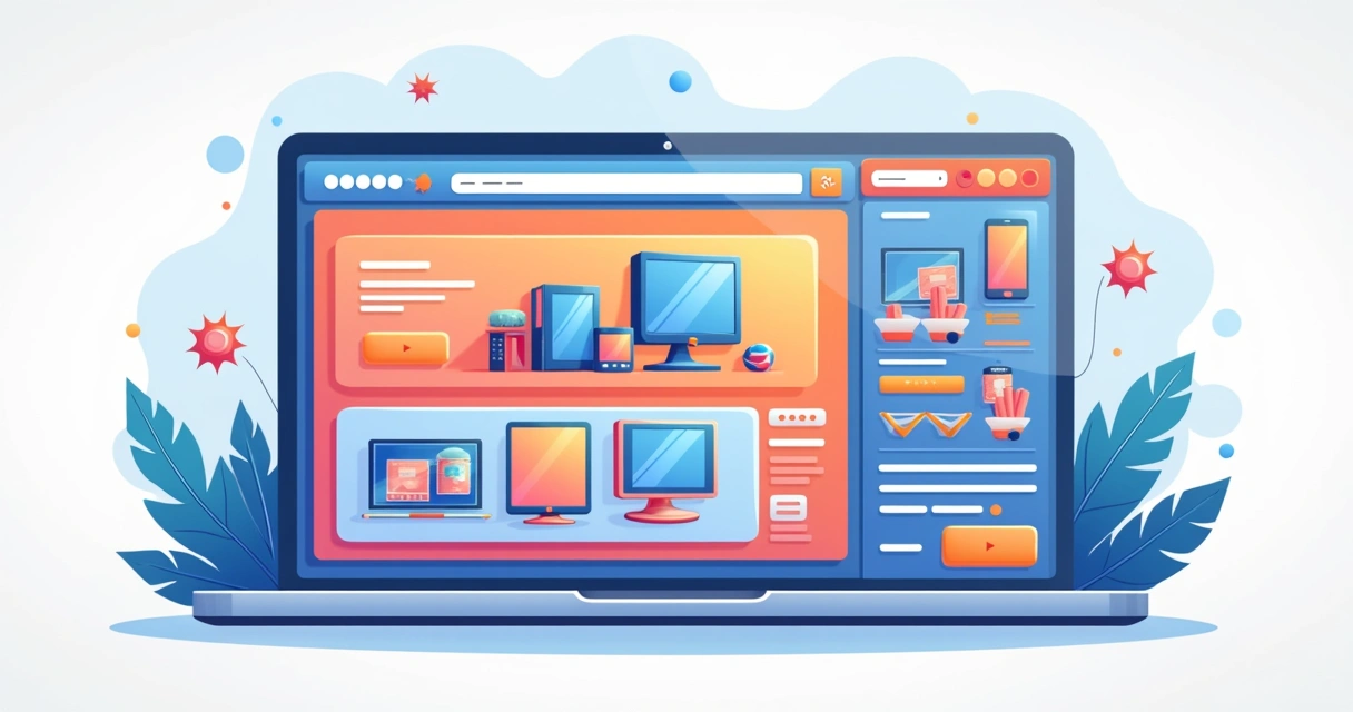 Página inicial de loja virtual de eletrônicos com banners, produtos em destaque e efeito parallax 