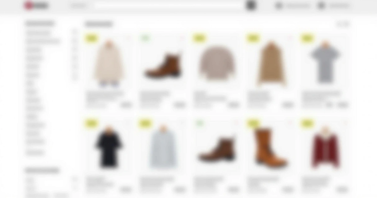 Página de produtos de uma loja virtual WordPress WooCommerce. 