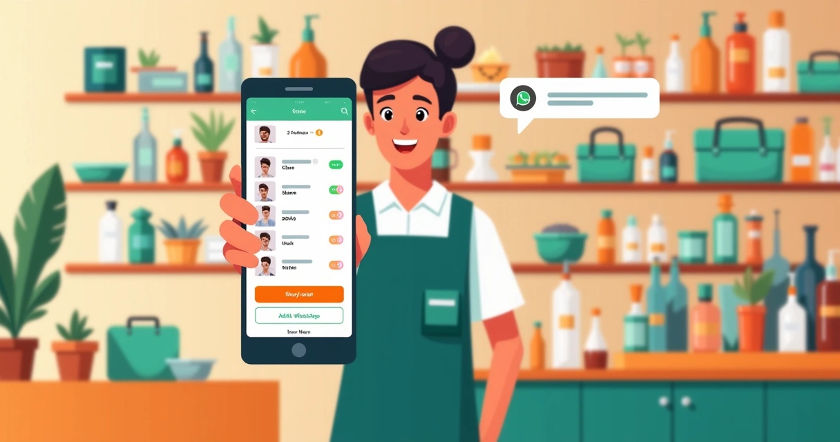 Lojista mostra catálogo no celular com pedidos no WhatsApp 