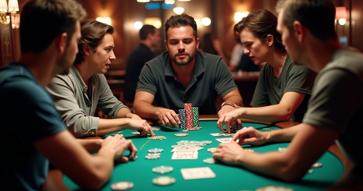 Poker table with one loose player attracting too much action 