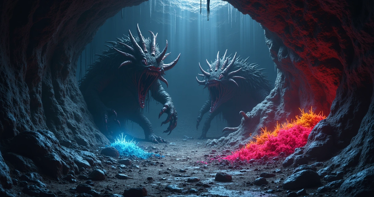 Itens loot no chão da caverna Norcferatu