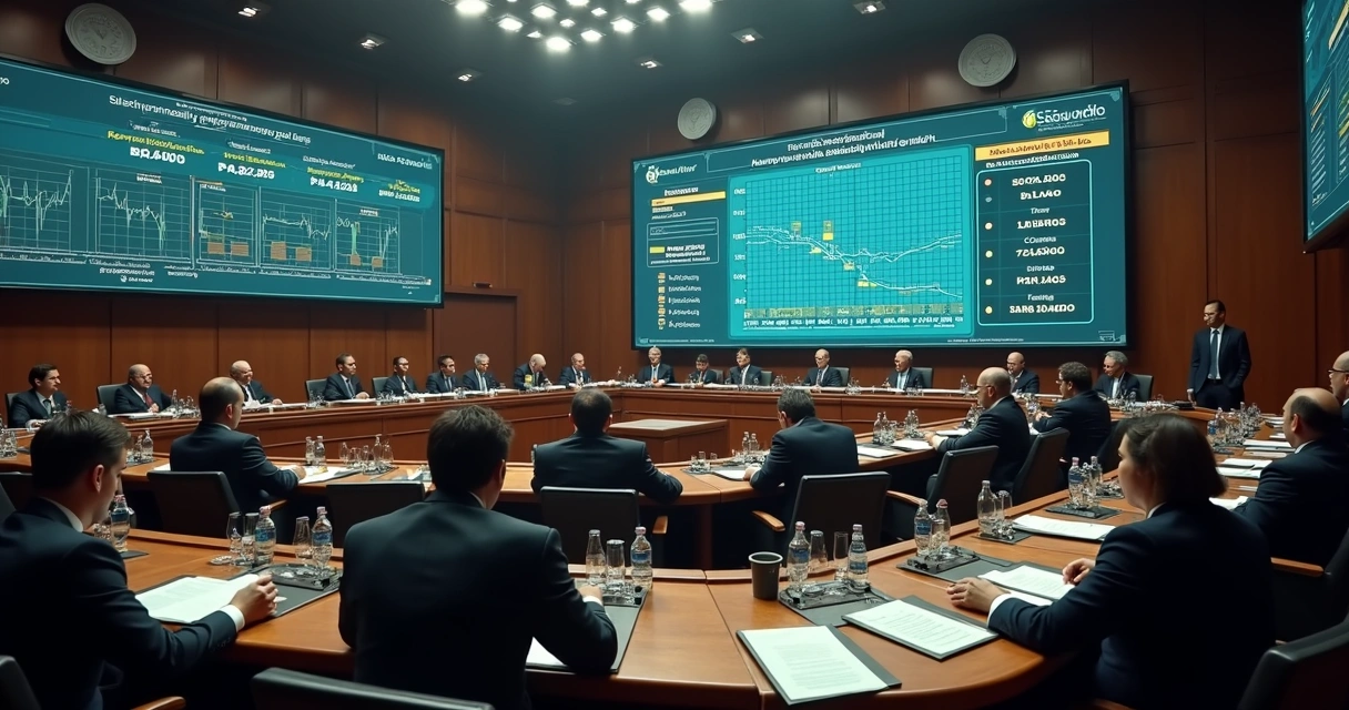 Leilão da loteria paulista com empresários e autoridades reunidos 