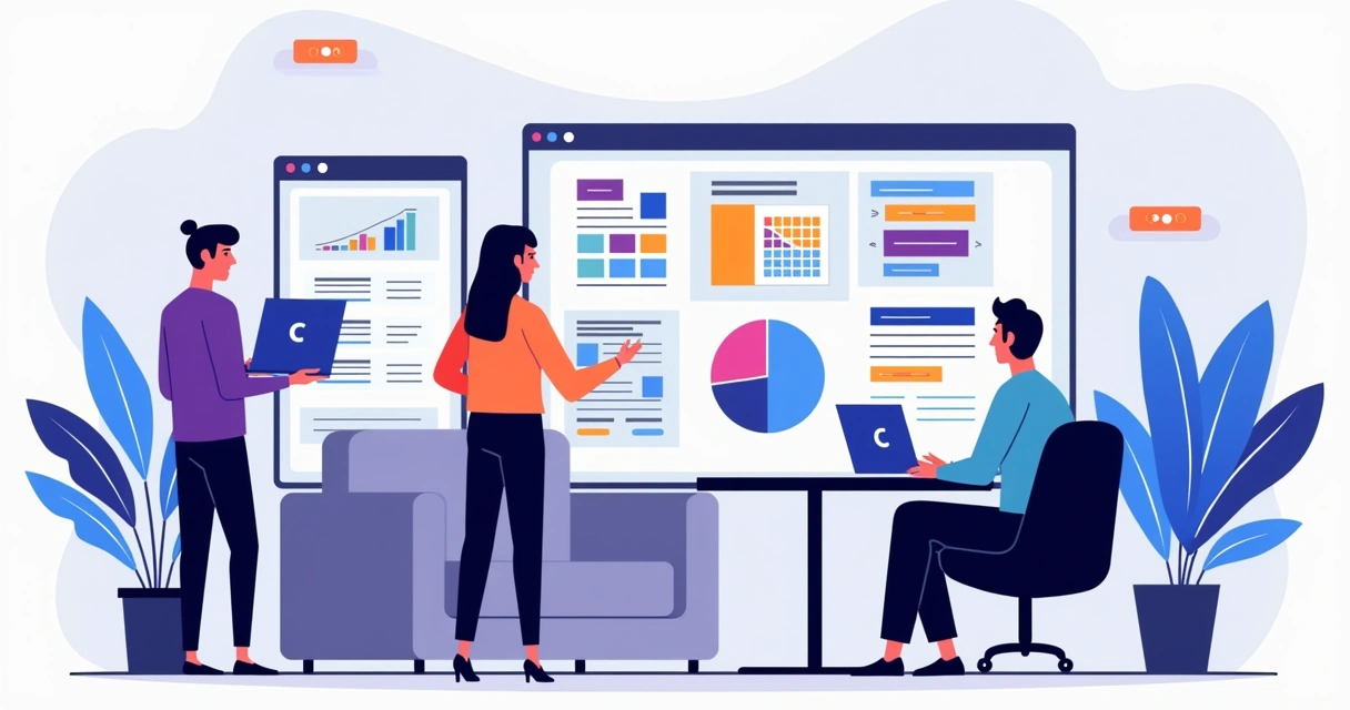 Profissionais de vendas usando ferramentas low-code sem programar 