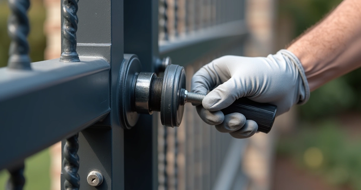 Lubrificação com graxa adequada em mecanismo de portão automático