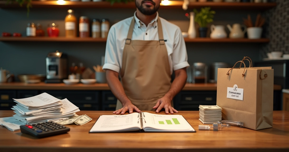 Comparação de lucro de delivery com e sem taxas em balcão de restaurante 