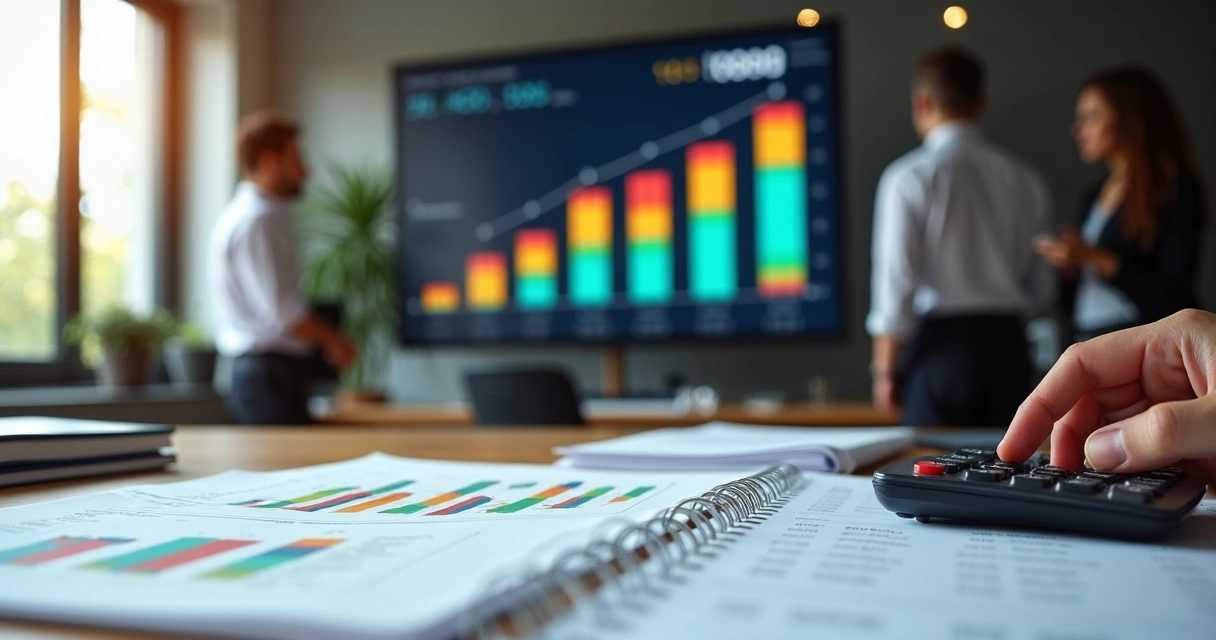 Planilha contábil mostrando cálculo de lucros acumulados 