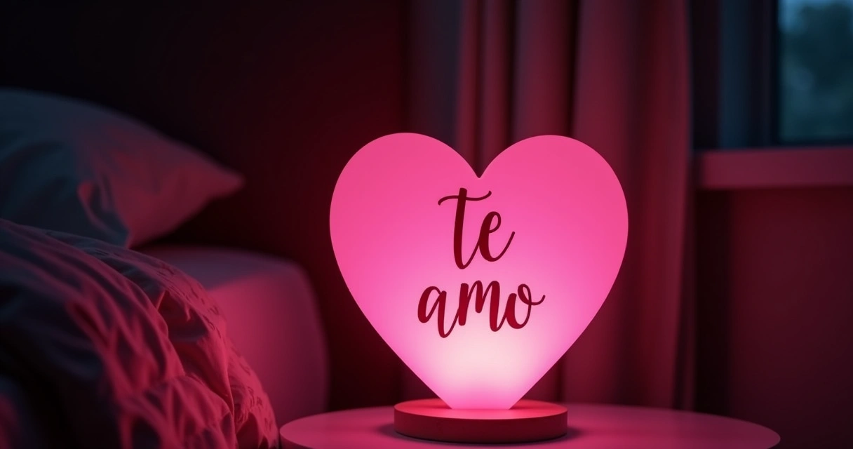 Luminária 3D personalizada em forma de coração