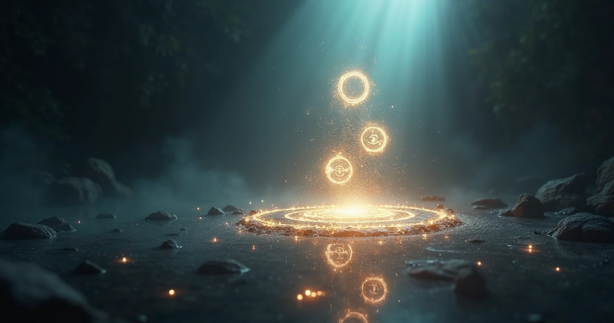 Símbolos astrológicos com sombra e luz 