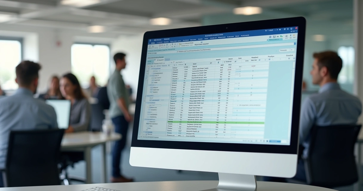 Visão de tela de sistema de ponto eletrônico exportando arquivo com dados de funcionários. 