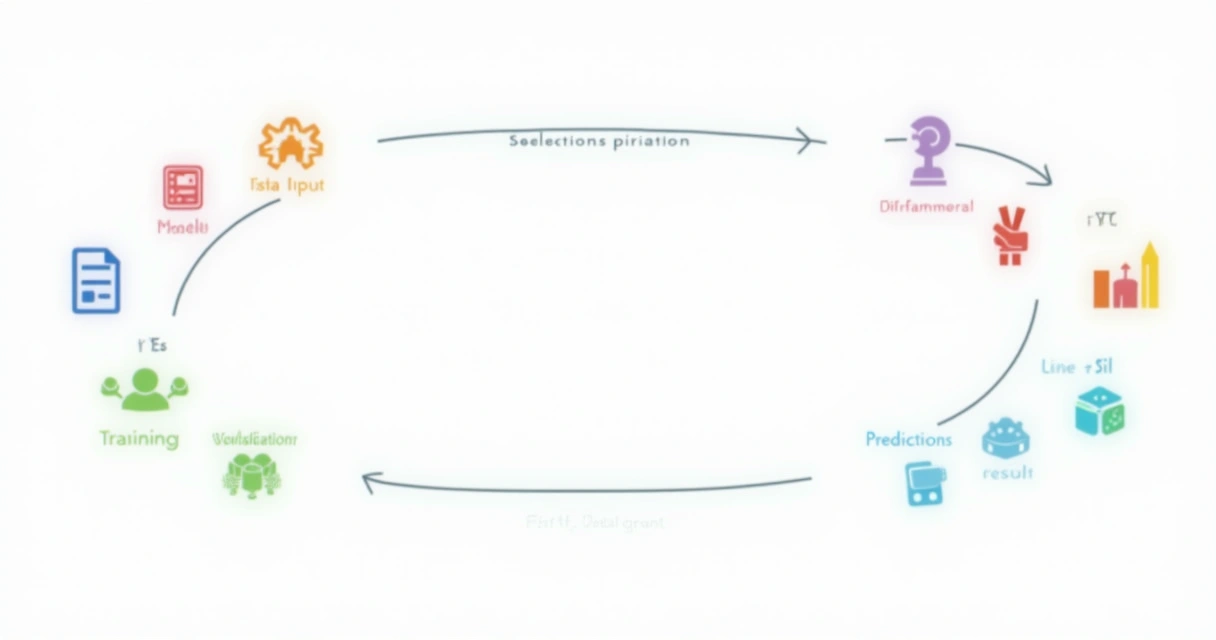 Fluxo visual de como funciona o machine learning 