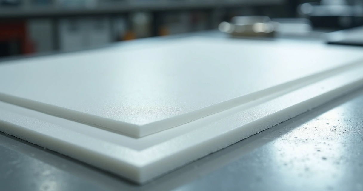 Camadas de manta de PTFE puro e reforçada com fibra de vidro 
