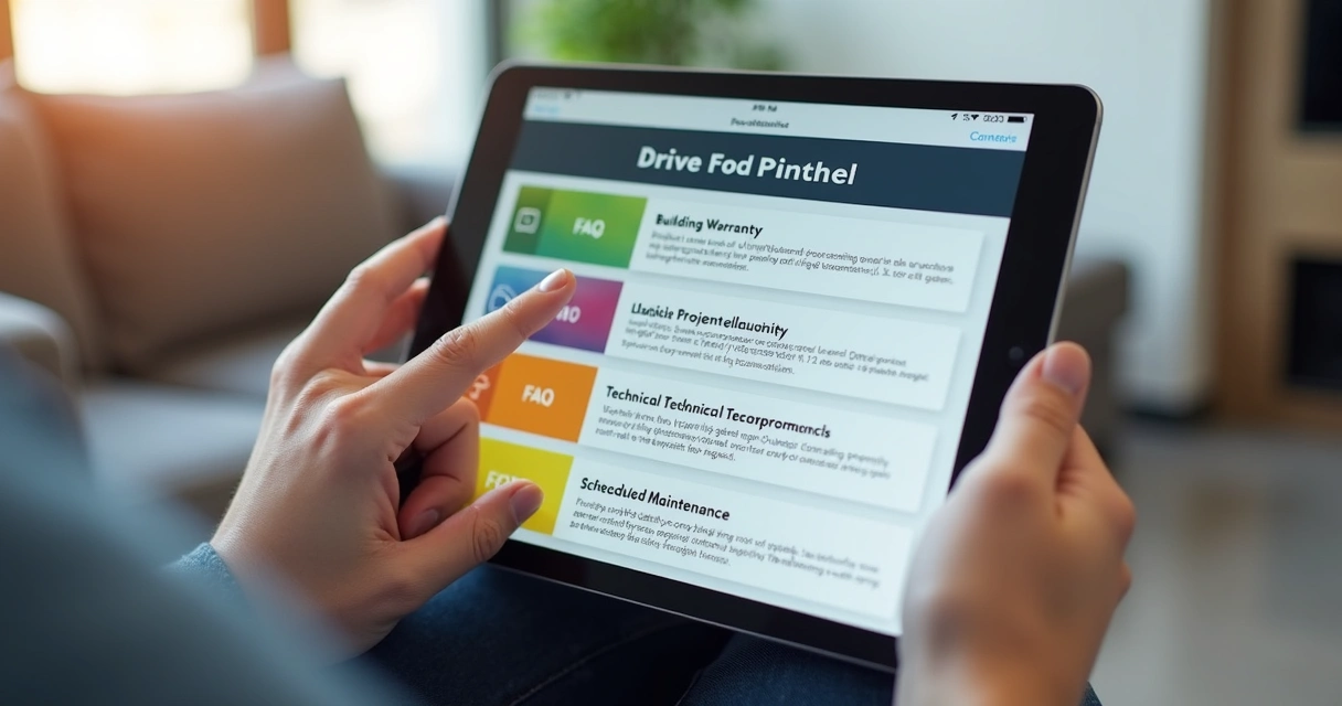 Manual digital em tela mostrando informações de imóvel