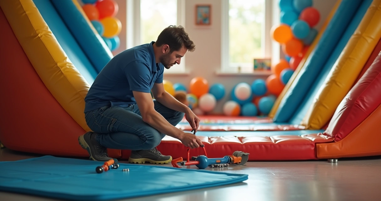 Manutenção de brinquedo recreativo infantil