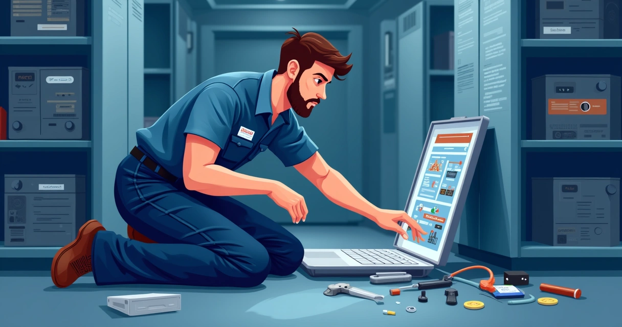 Técnico realizando manutenção em nobreak 