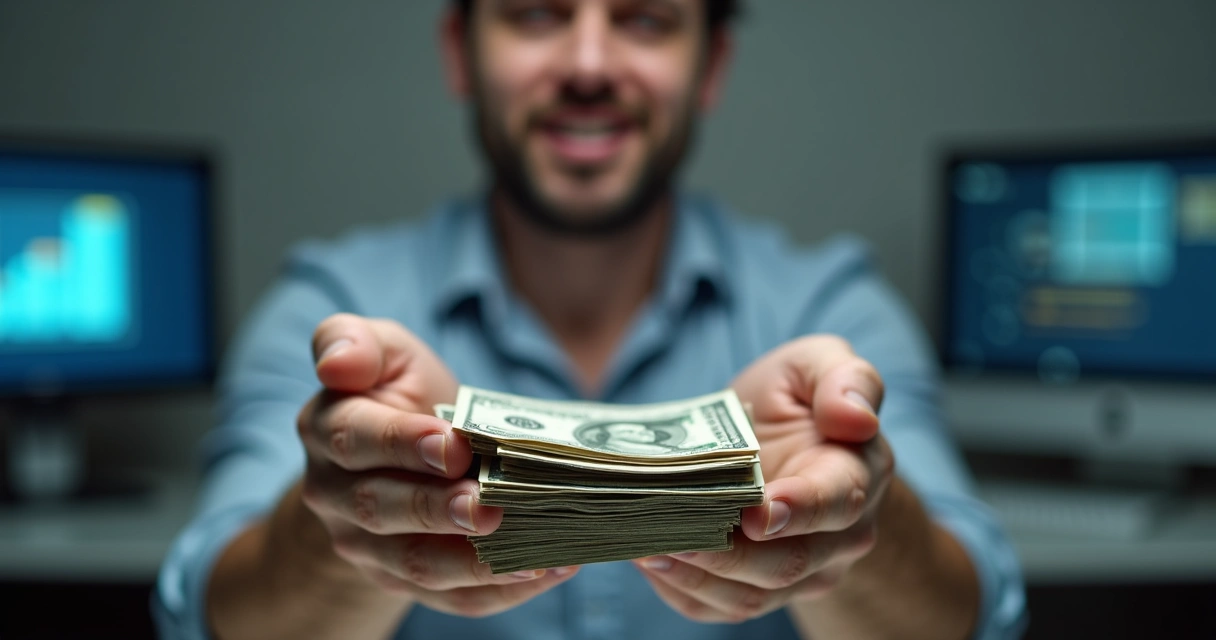 Pessoa rejeitando dinheiro para comprar links 