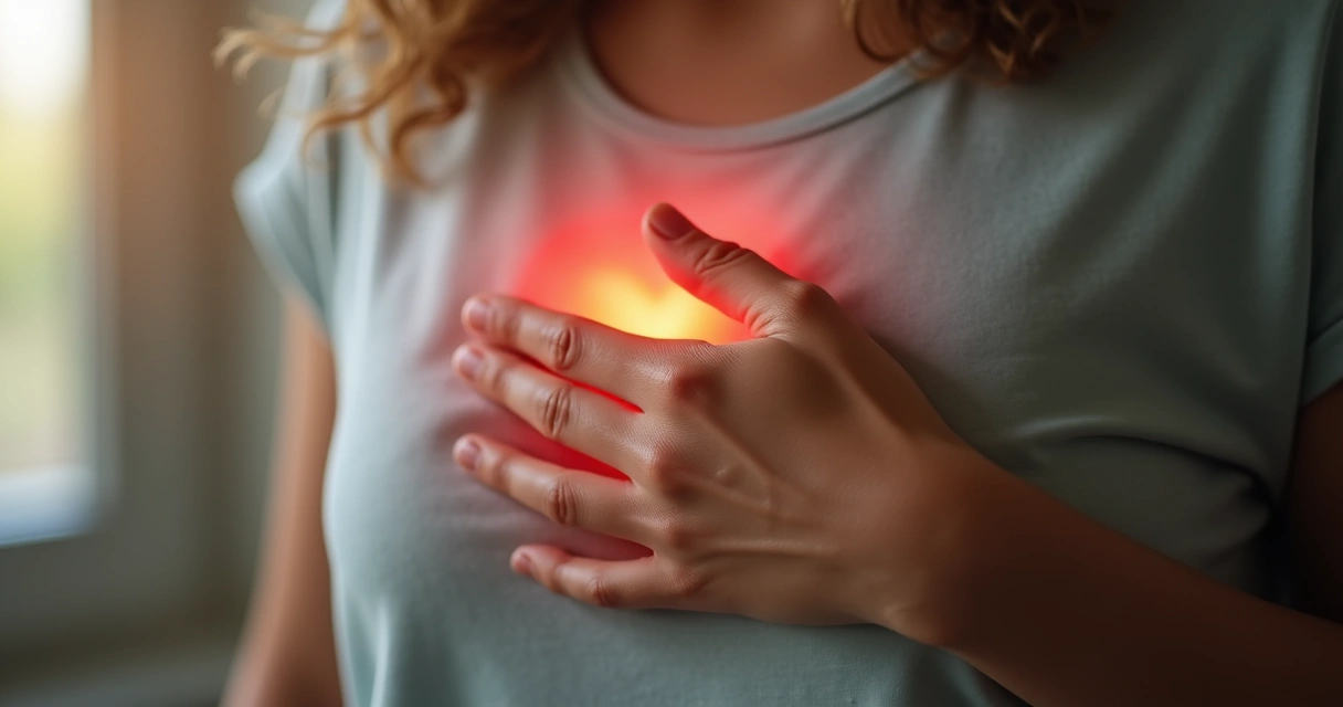 Mão repousando gentilmente sobre o peito de uma pessoa