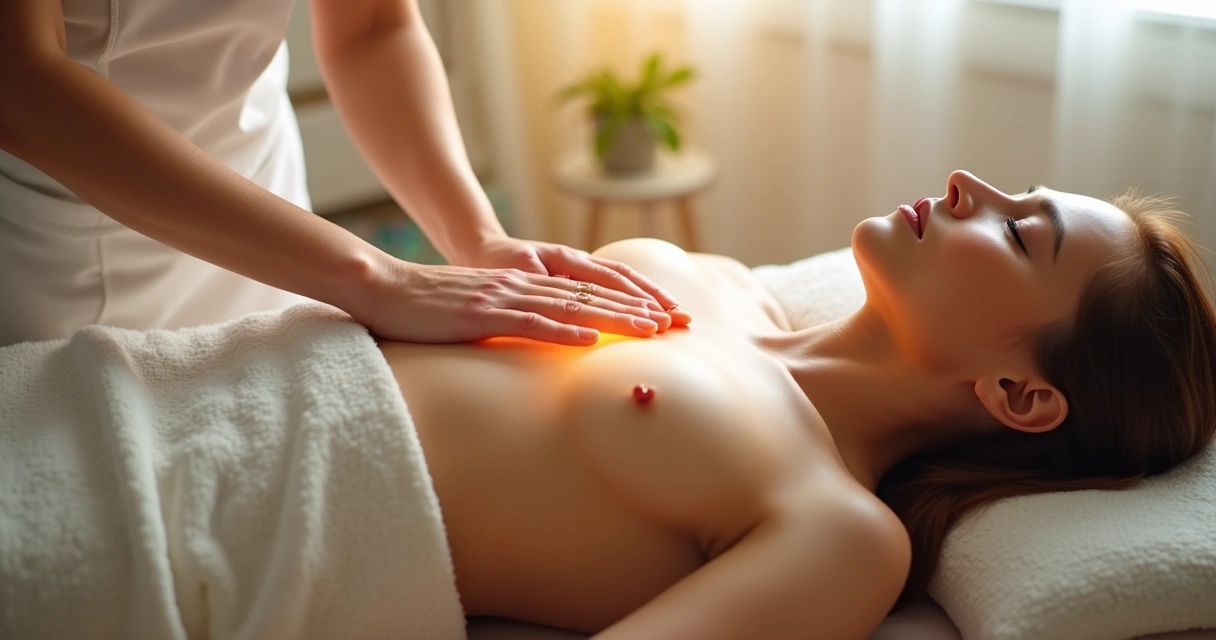 Mãos posicionadas acima do corpo durante aplicação de reiki 