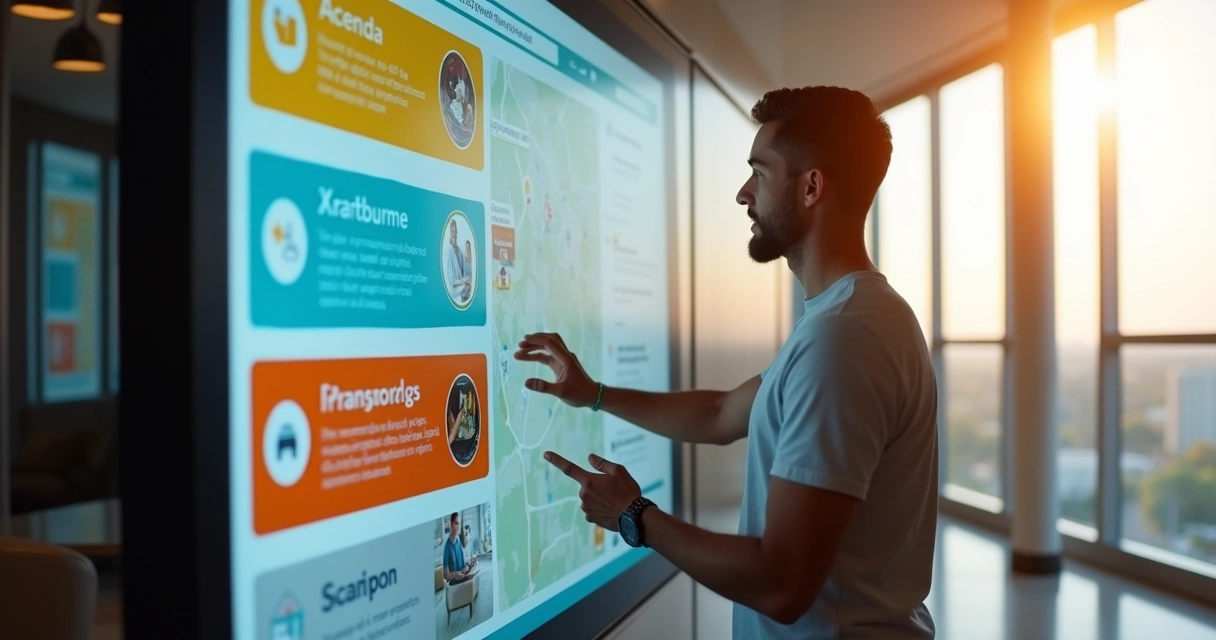 Mapa de agendamento de serviços extras em tela de computador 
