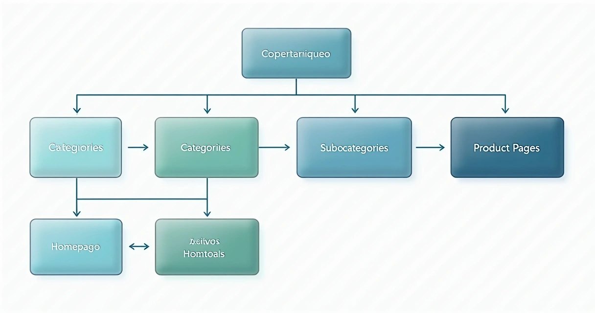 Ilustração de mapa de arquitetura de informação de site em português