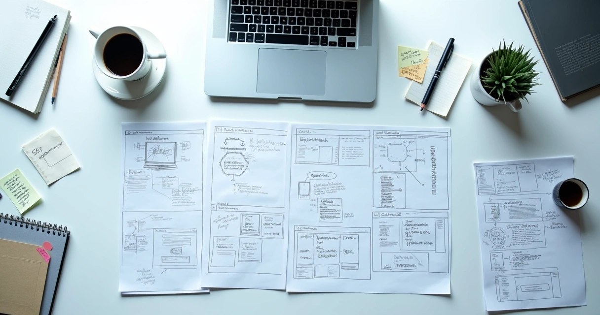 Mapa esquemático de arquitetura de site profissional 