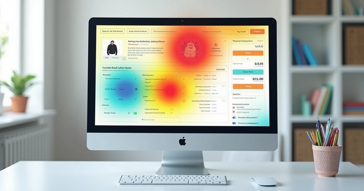 Mapa de calor em página de produto de e-commerce 