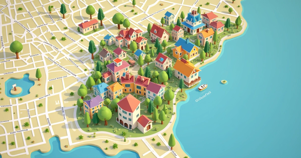 Mapa com casas de temporada próximas à Disney em Orlando