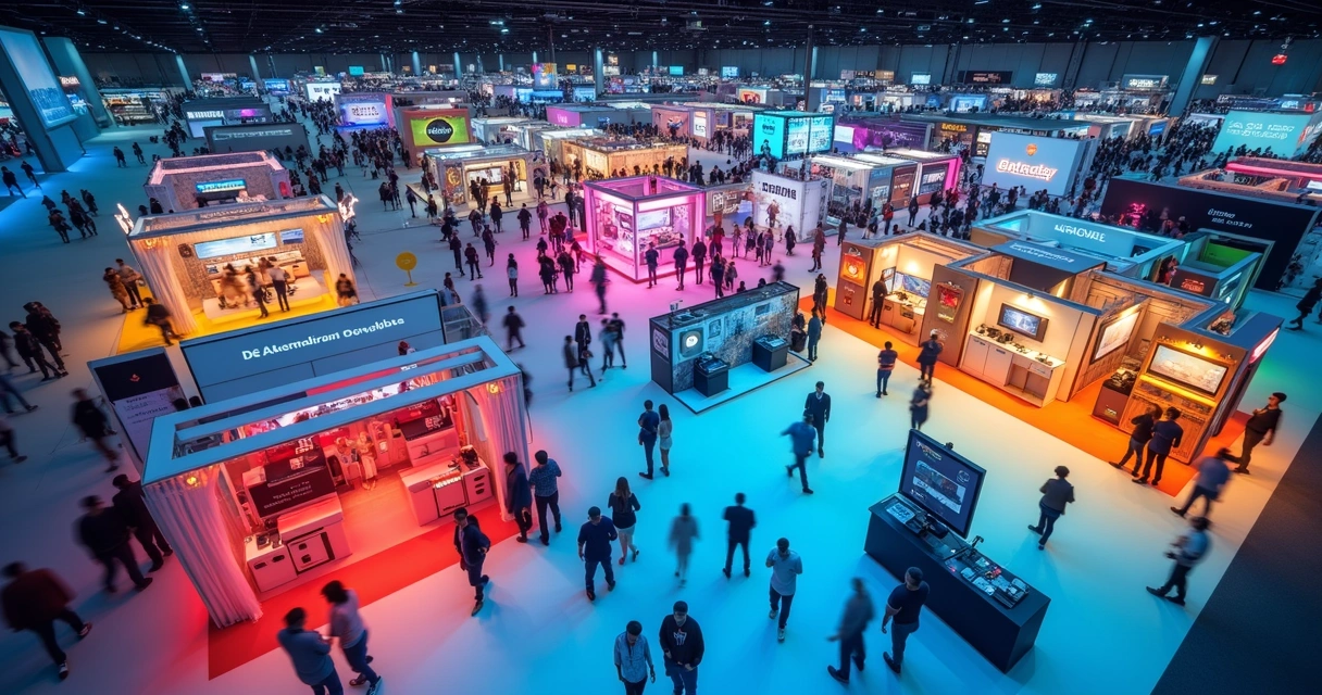 Mapa analítico de um evento mostrando diferentes áreas de maior e menor circulação 