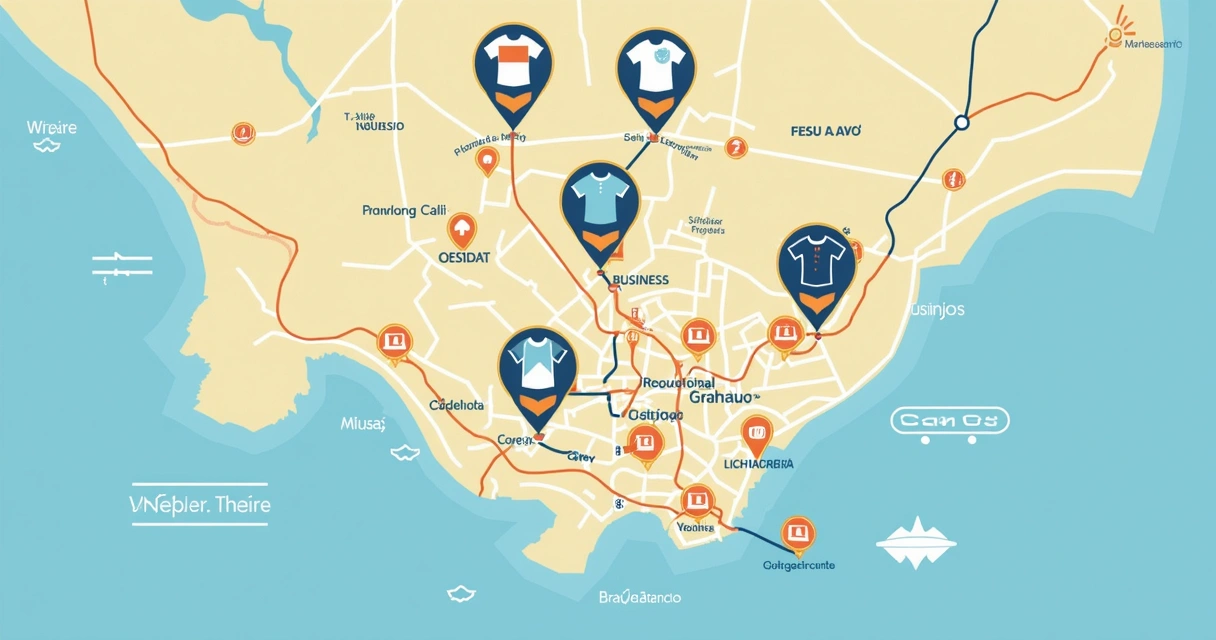 Mapa de cobertura camisetas personalizadas baixada santista 