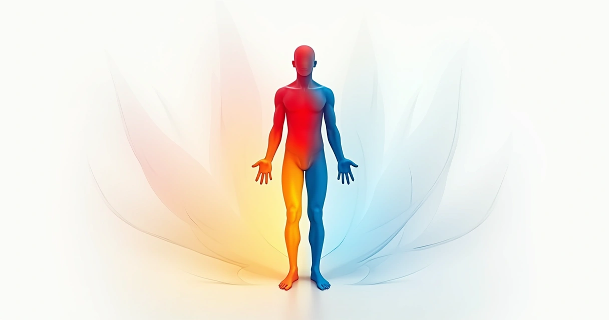 Mapa corporal de emociones con colores y siluetas 