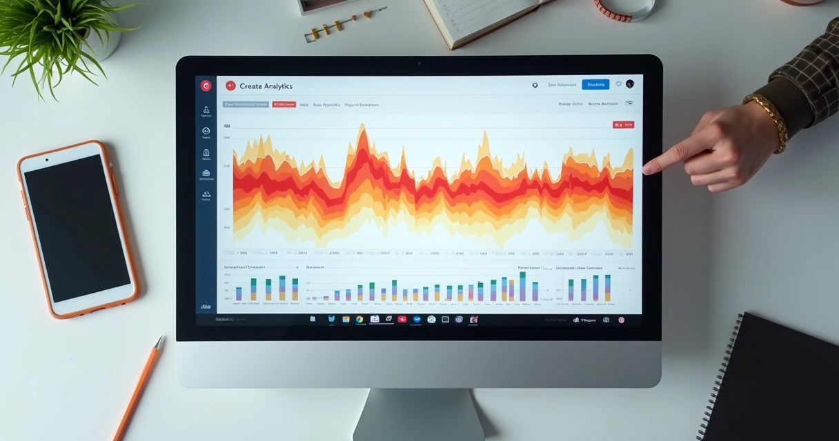 Tela com mapa de calor indicando trechos mais assistidos de vídeo em redes sociais.
