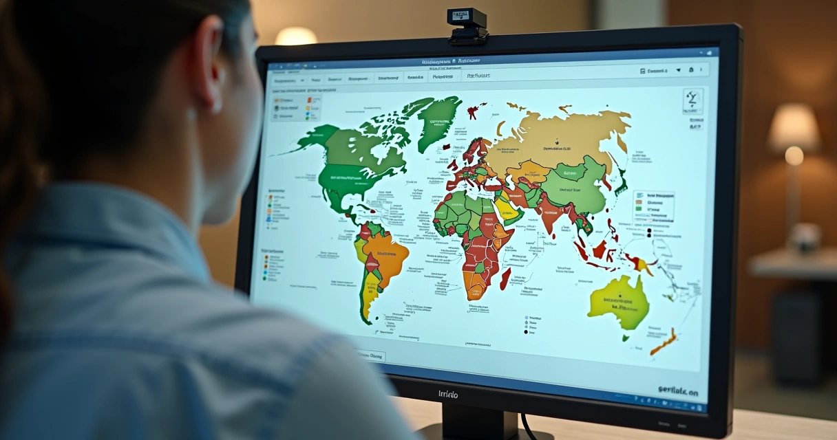 Mapa digital de ocupação exibindo disponibilidade de quartos em um hotel 