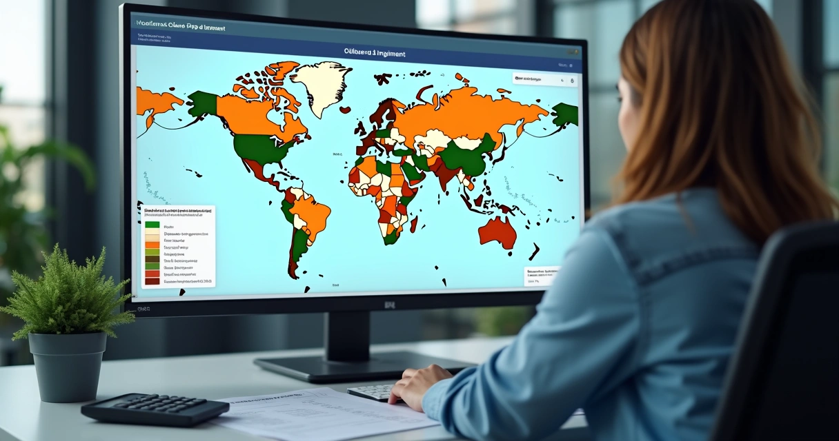 Mapa com imóveis em leilão e cores por faixa de desconto 