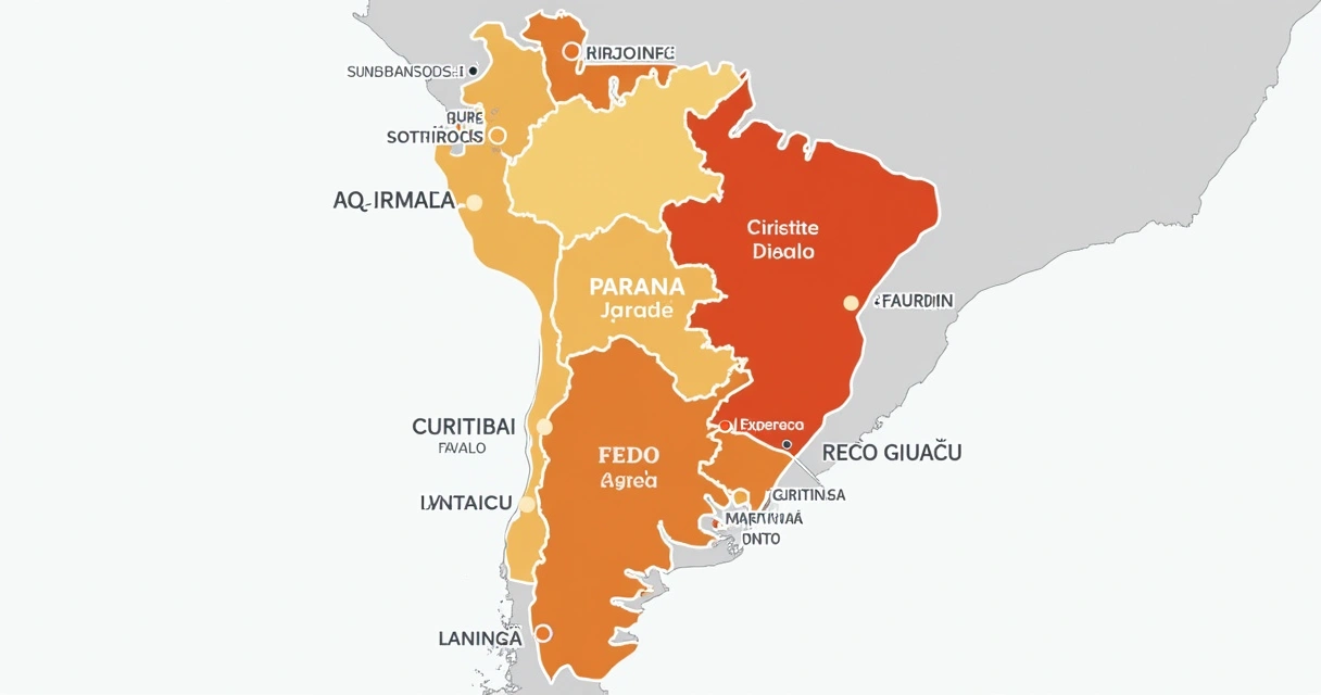 Mapa temático do Paraná destacando desigualdade regional