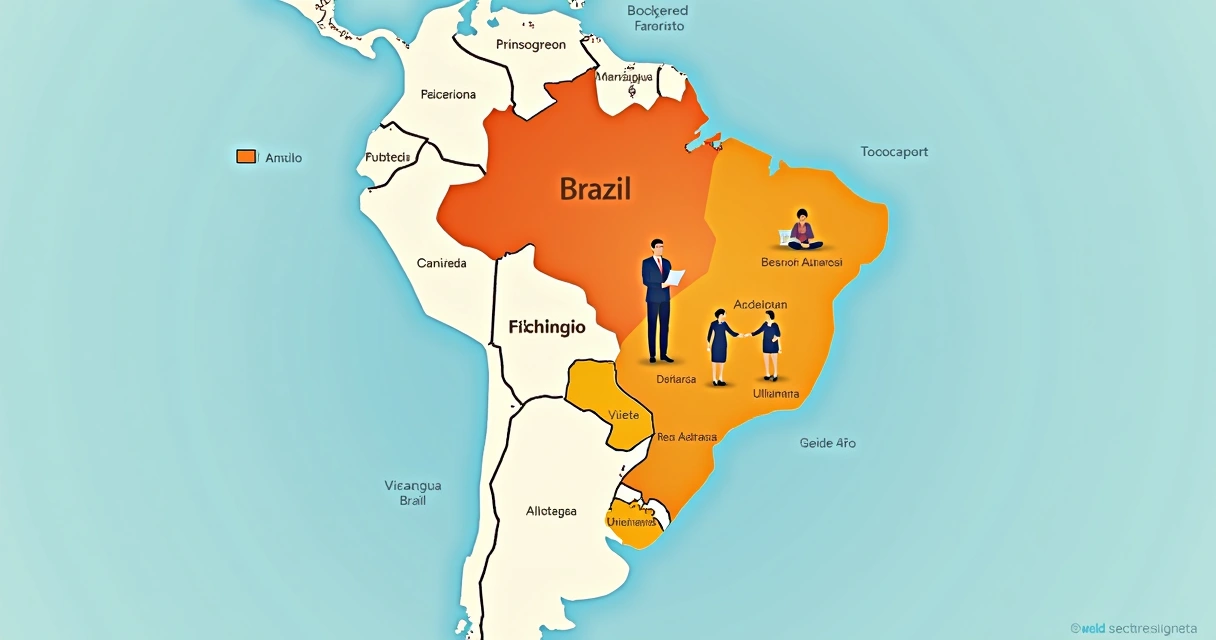 Mapa de distribuição demográfica colorido com diferentes regiões destacadas 