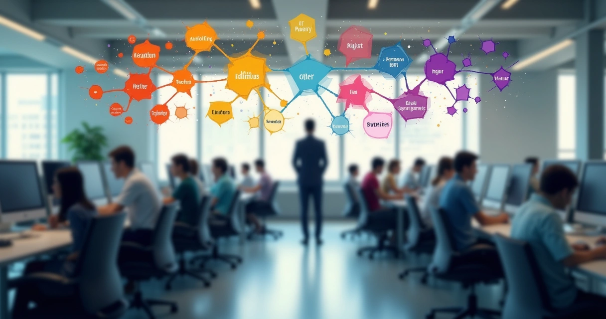 Mapa visual de emoções de equipe no ambiente de trabalho