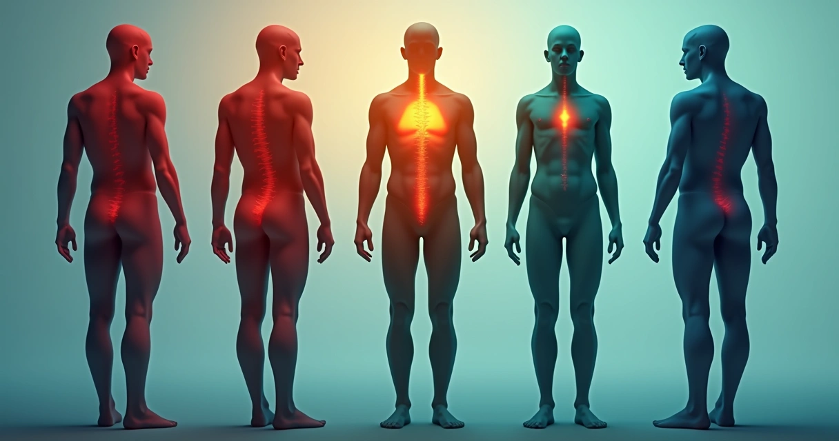 Mapa corporal ilustrando diferentes emoções em partes do corpo 