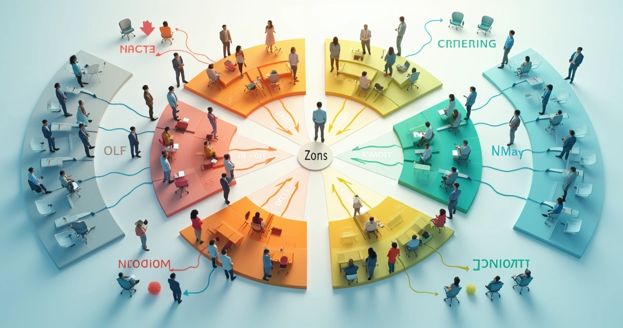 Mapa ilustrativo de emoções dentro de uma organização 