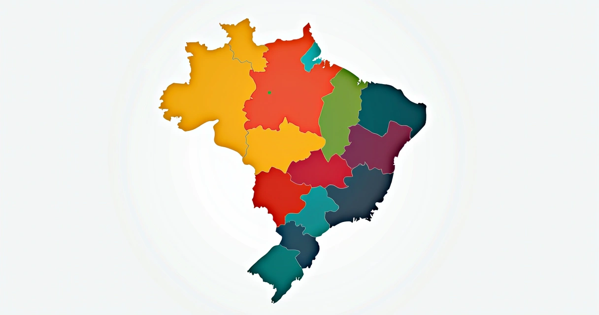 Mapa digital ilustrando diferentes regiões com níveis variados de engajamento político