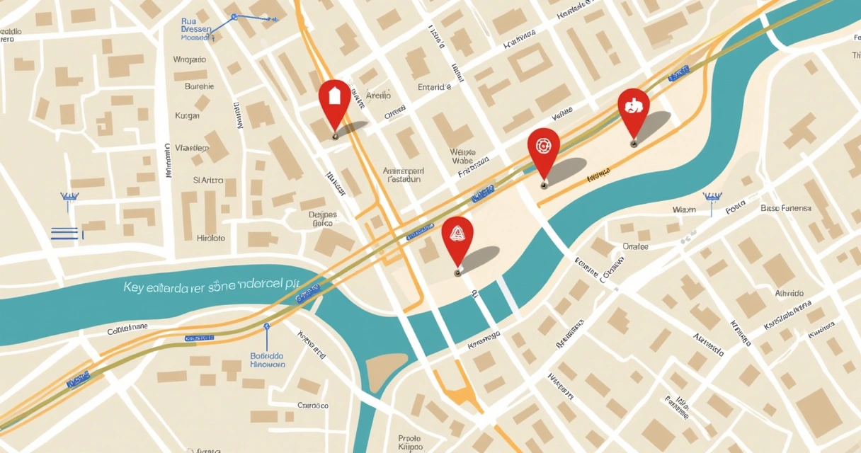 Mapa com localização estamparias na região do Brás 