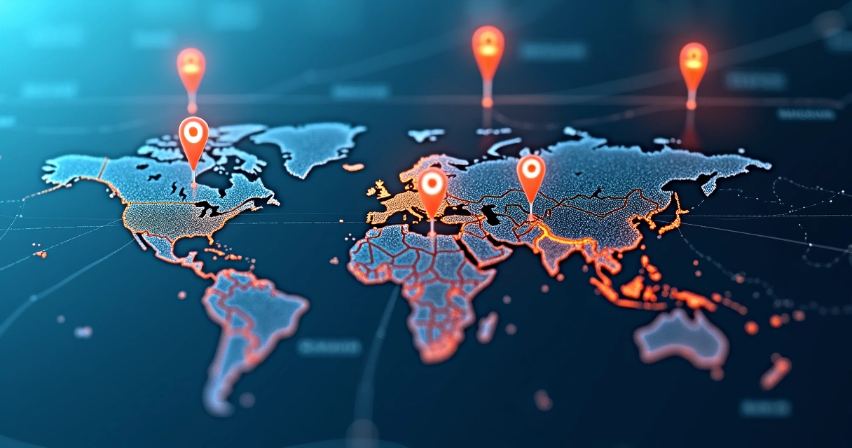 Mapa com localizações de estoques multi-origem conectados a vendas Mercado Livre
