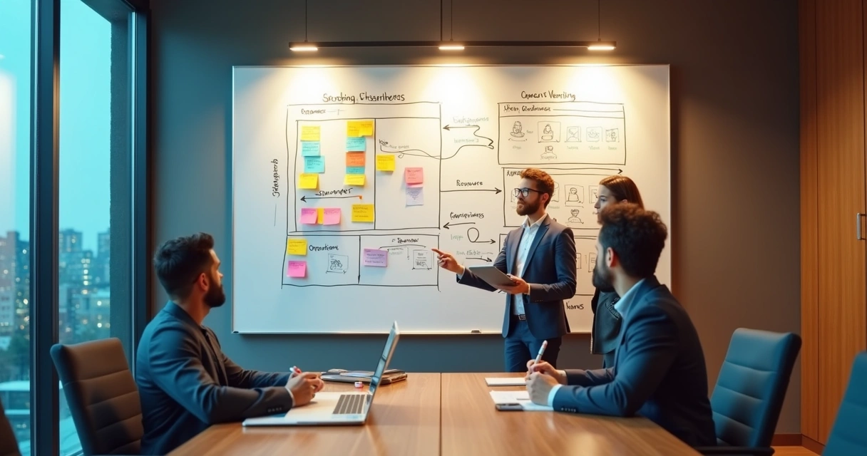 Equipe monta mapa estratégico 