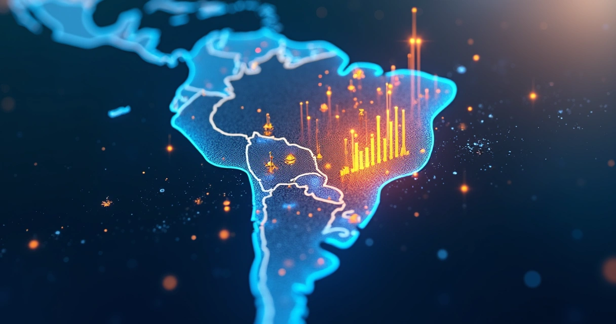 Mapa do Brasil com destaques coloridos nas regiões Norte e Centro-Oeste e gráficos de barras sobrepostos 