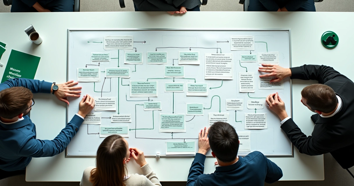 Quadro mostrando fluxos de automação do WhatsApp desenhados