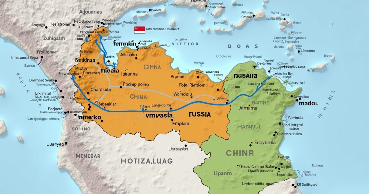 Mapa da Venezuela destacando influências externas e principais zonas de conflito 