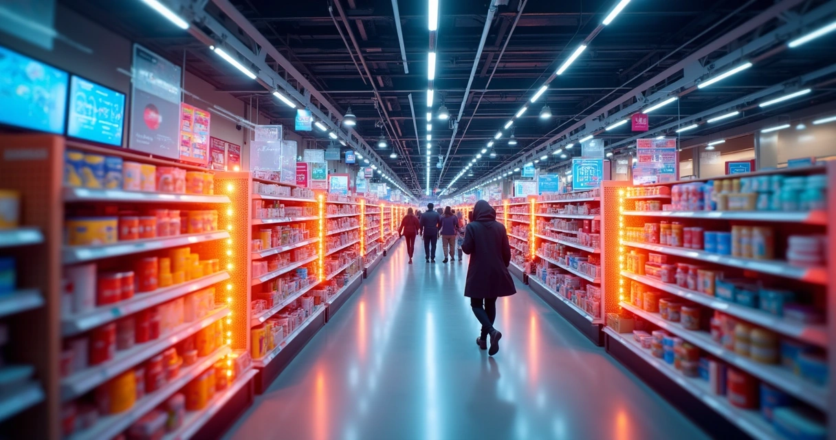 Mapa de calor mostrando áreas mais visitadas de uma loja de varejo 